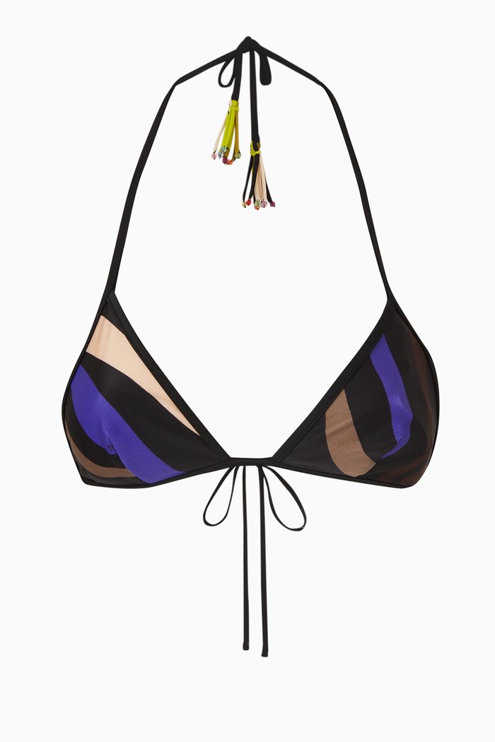 

Marmo-print Bikini Bra, Multicolour