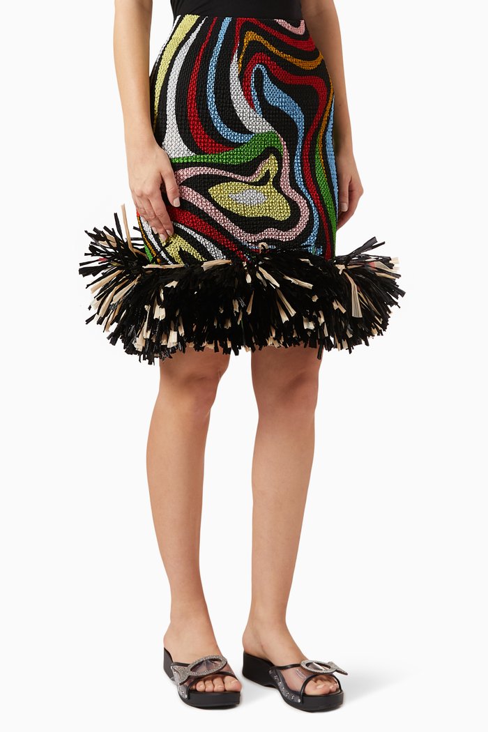 

Marmo Print Mini Skirt, Multicolour
