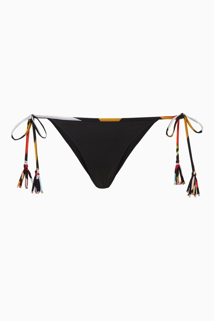 

Marmo-print Bikini Briefs, Black