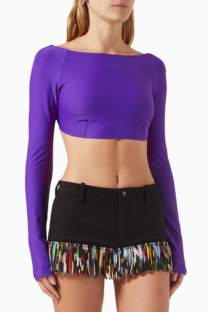 

Cropped Top in Lycra, Purple