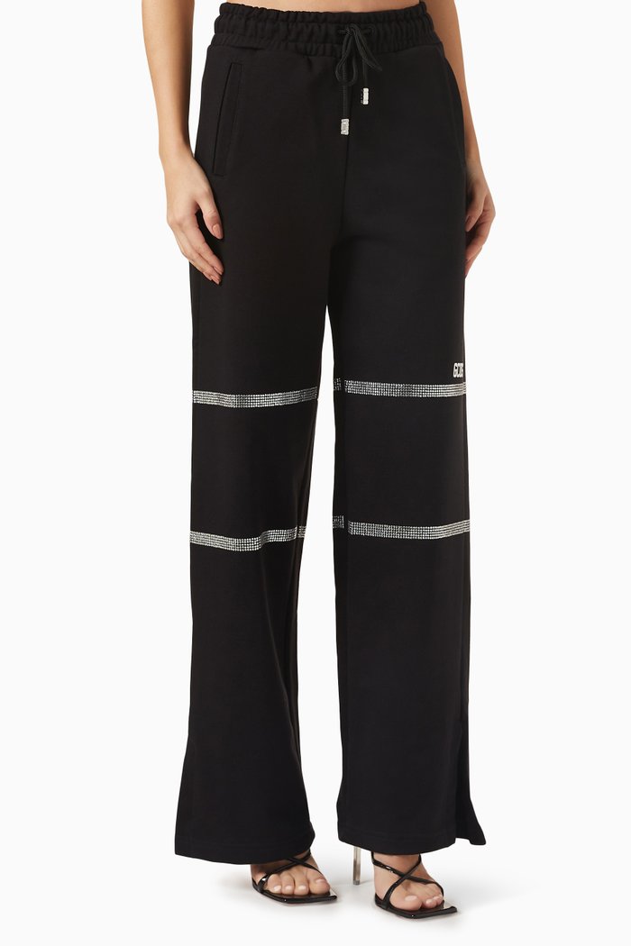 

Bling Logo Sweatpants in Jersey, Black