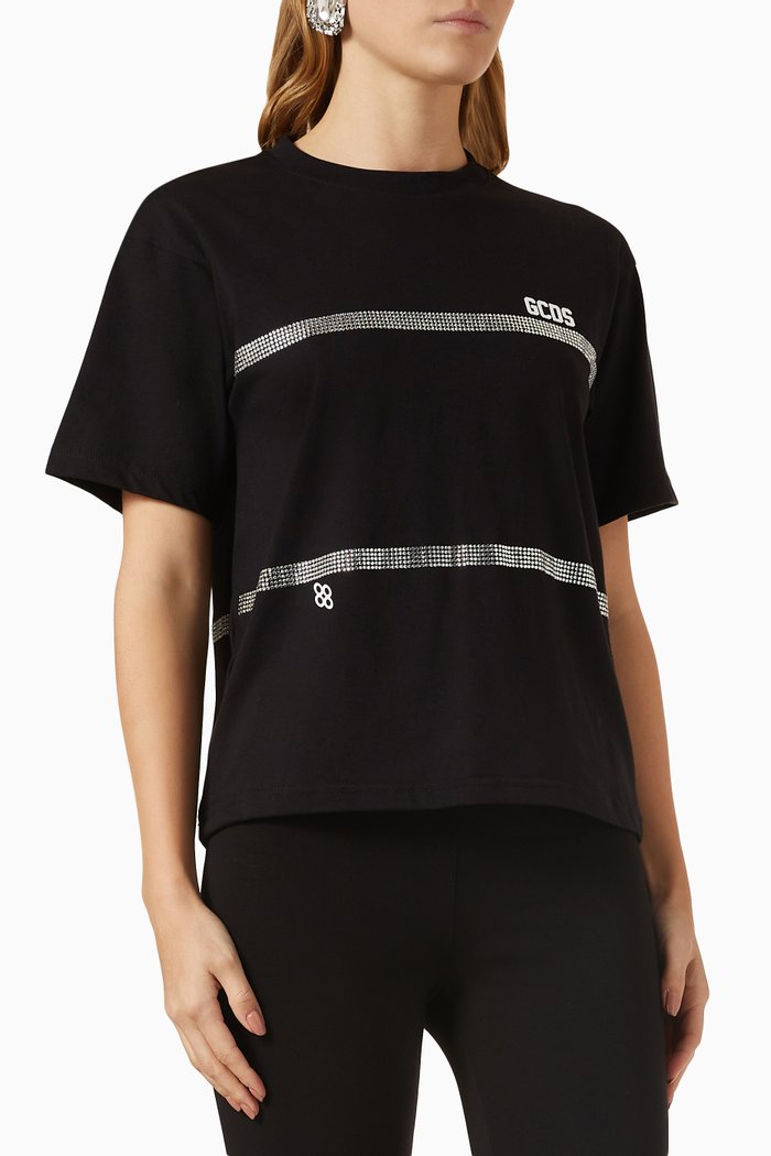 

Bling Logo-print T-shirt in Jersey, Black