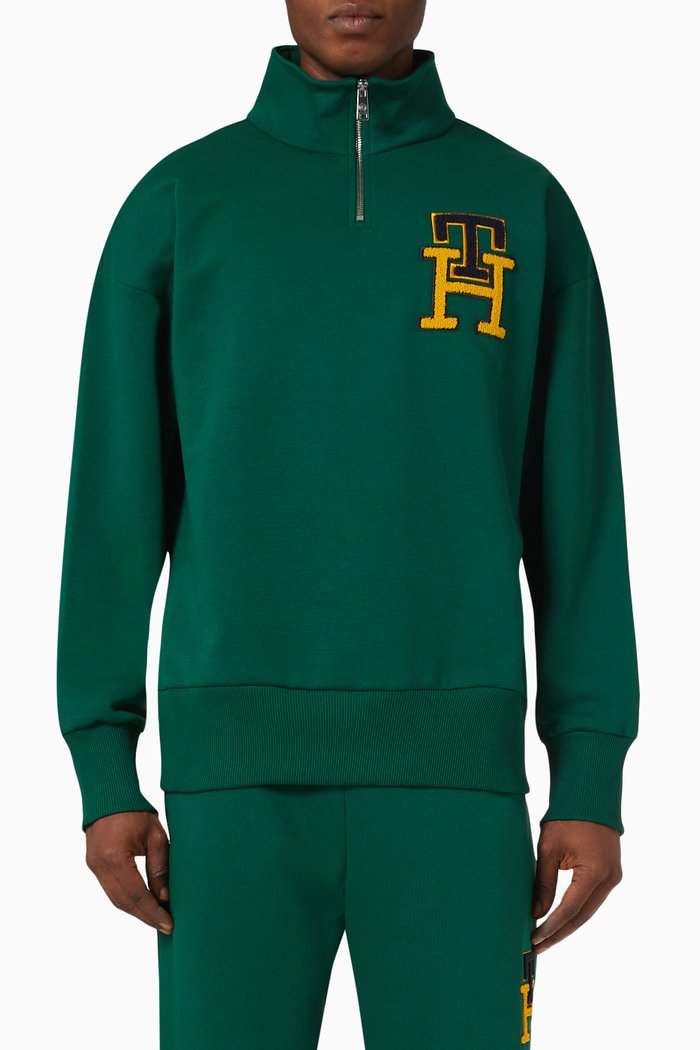 

Monogram Sweatshirt in Cotton Blend, Green