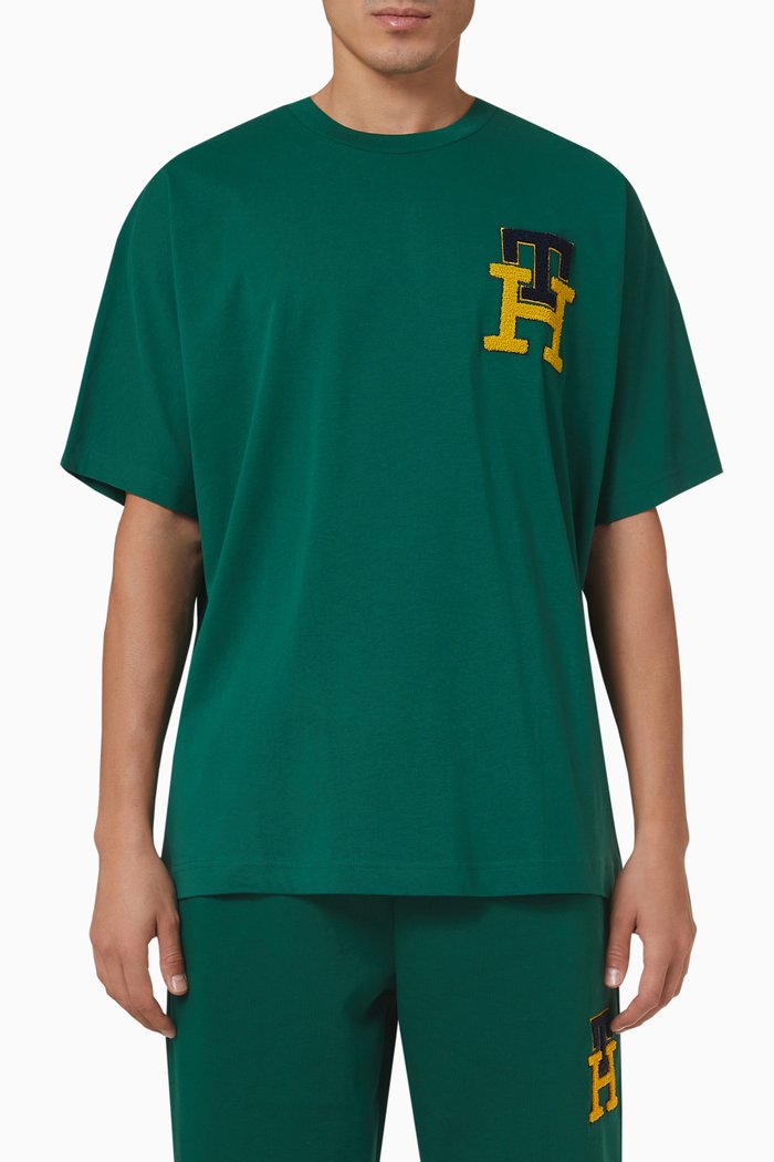 Monorgram T-shirt in Cotton Jersey, Green