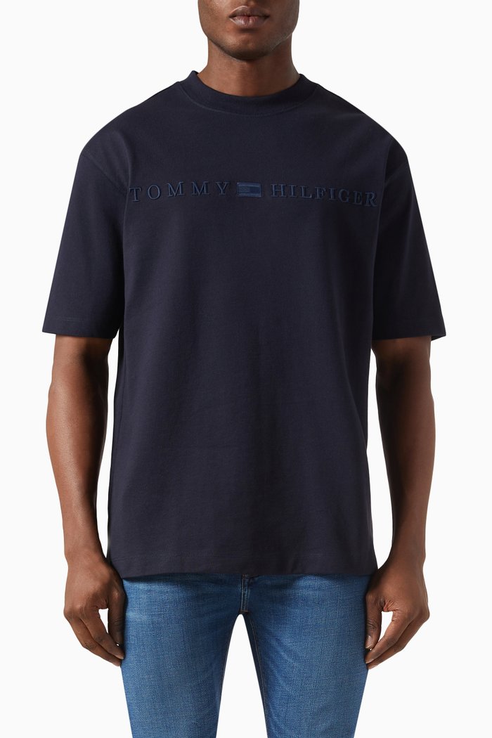 

Archive Logo T-shirt in Cotton, Blue