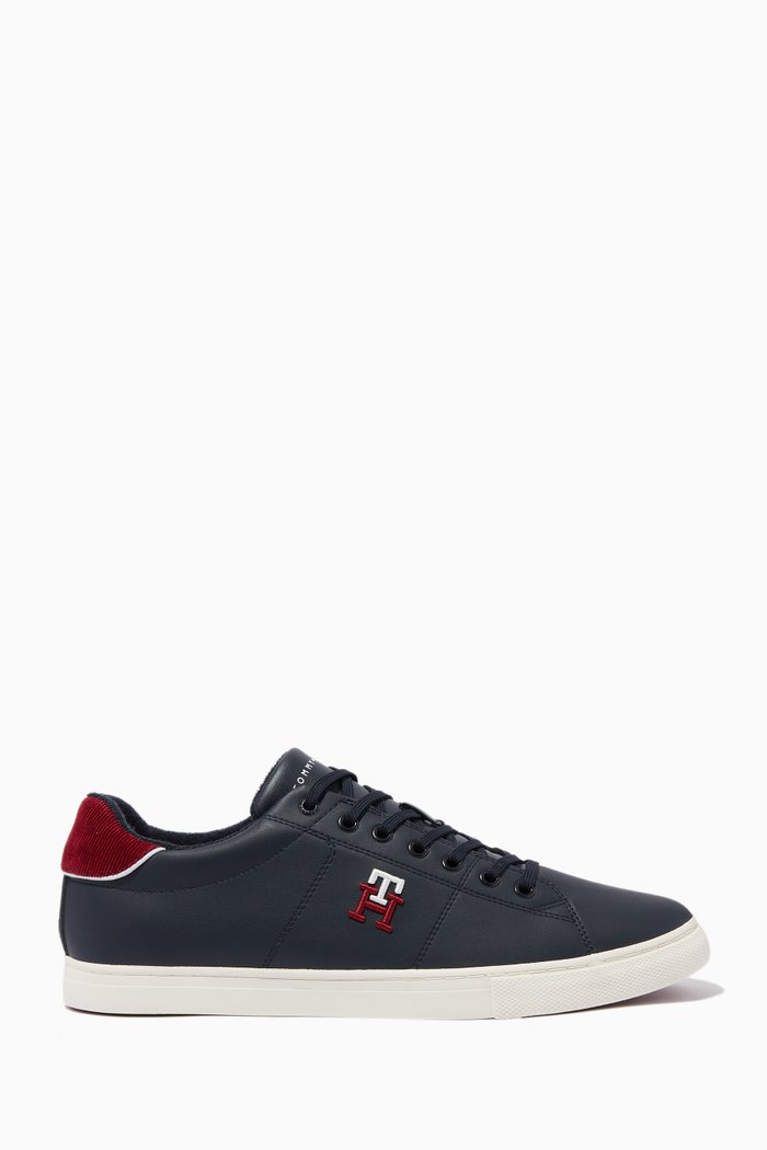 

Monogram Sneakers in Leather Blend, Blue