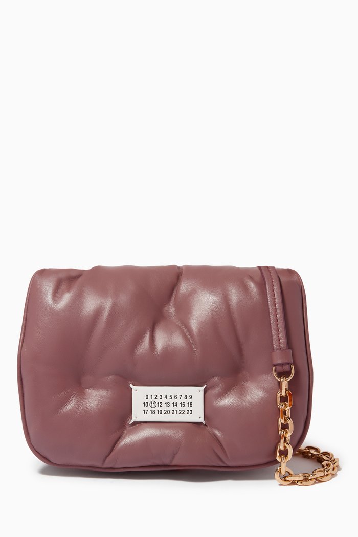 

Glam Slam Crossbody Bag in Leather, Pink