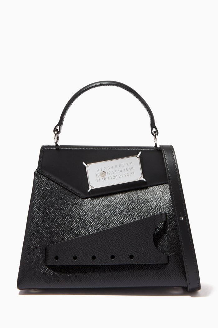 

Snatched Small Top Handle Bag in Grainy Calf Leather, Black