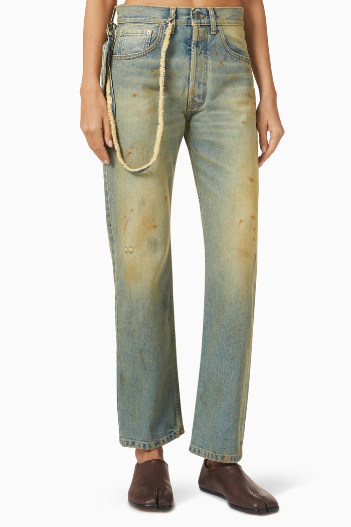 

Straight-fit Jeans in Denim, Blue