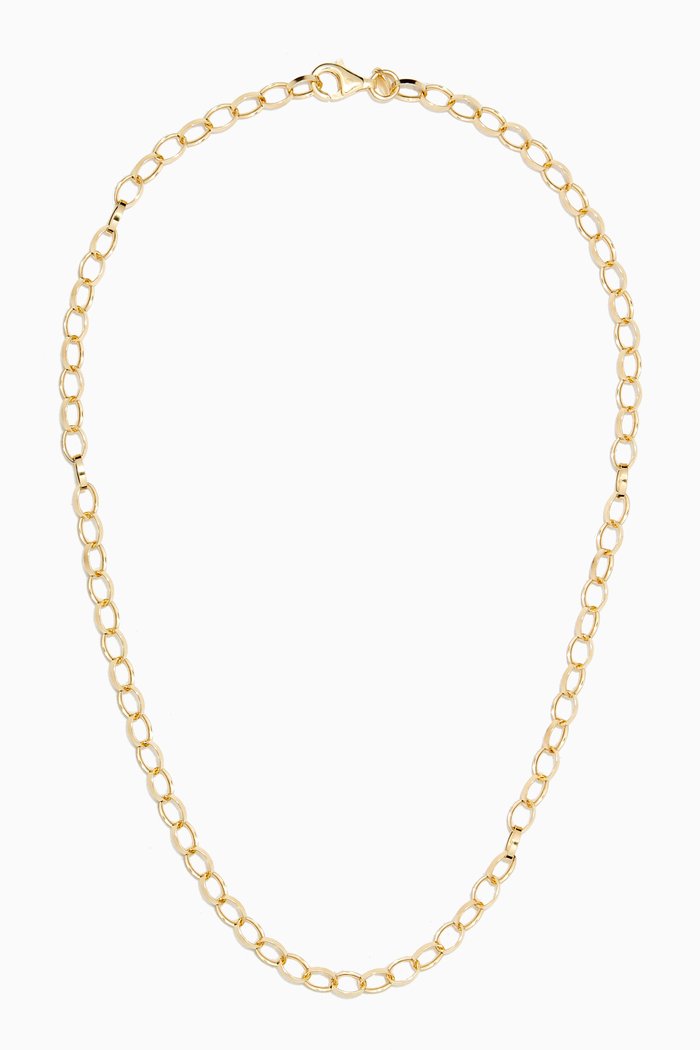 

Oval Cable Chain Necklace in 14kt Gold Vermeil, Yellow