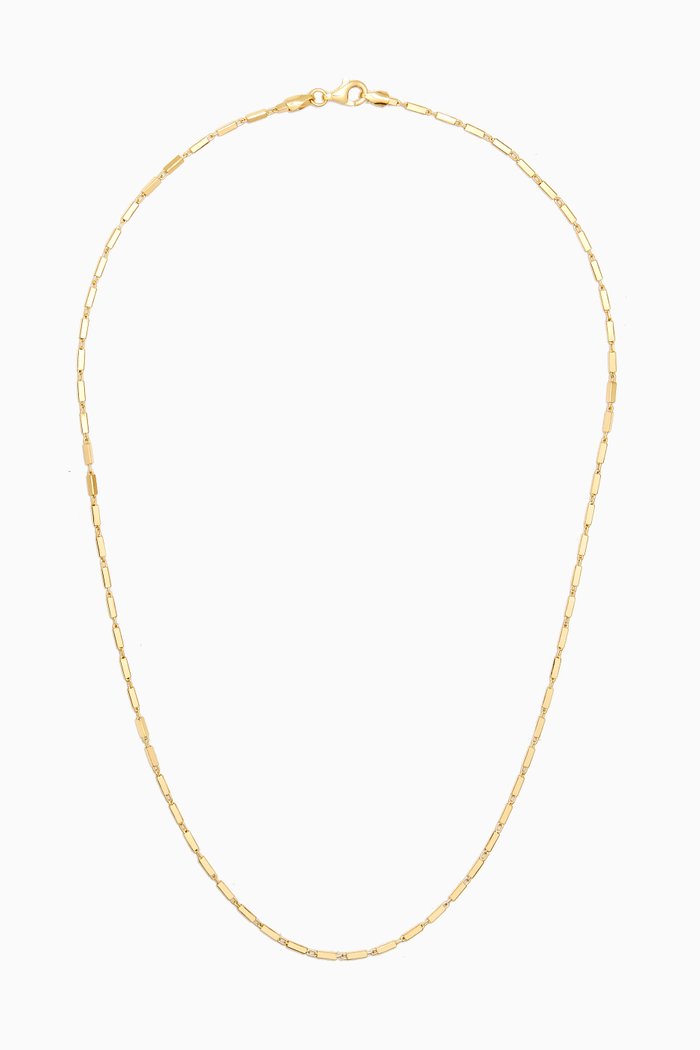 

Bar Chain Necklace in 14kt Gold Vermeil, Yellow