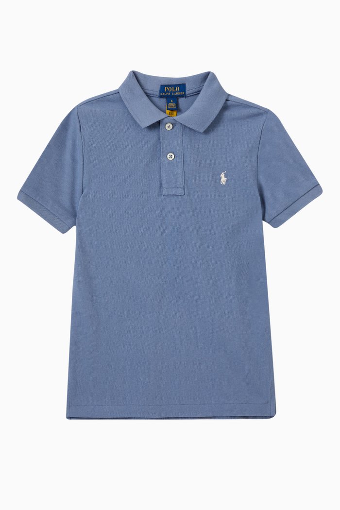 

Logo Polo Slim Fit T-shirt in Cotton, Blue