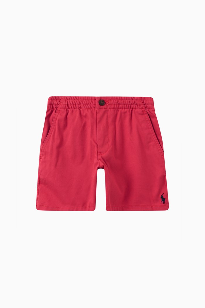 

Prepster Logo Shorts in Flex Abrasion Cotton Twill, Red