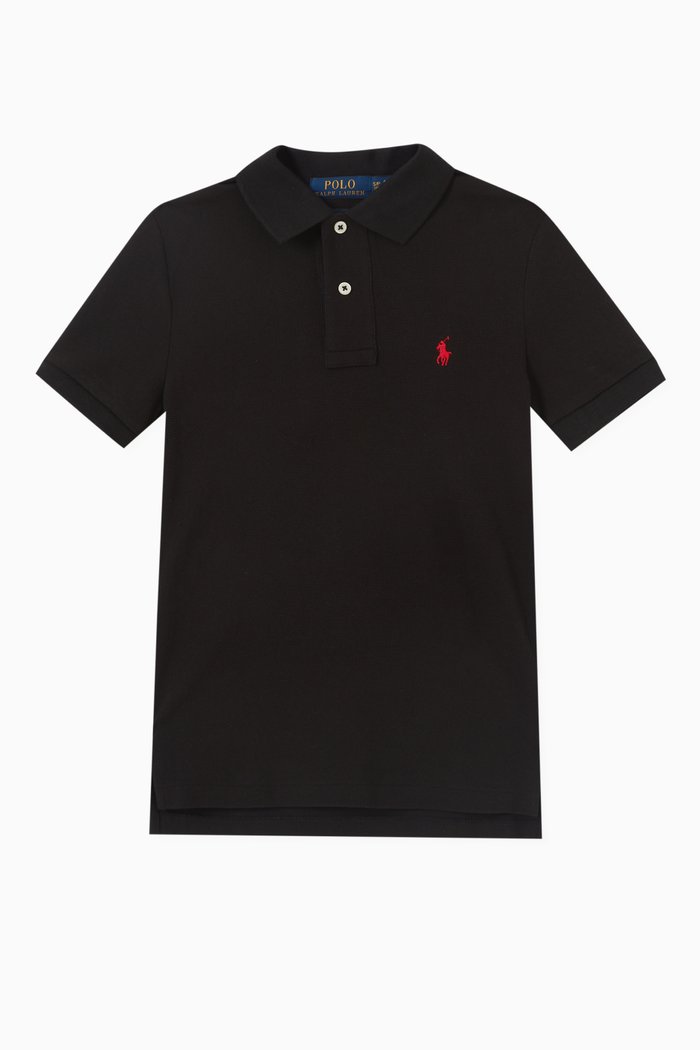 

Logo Polo Shirt in Cotton, Black