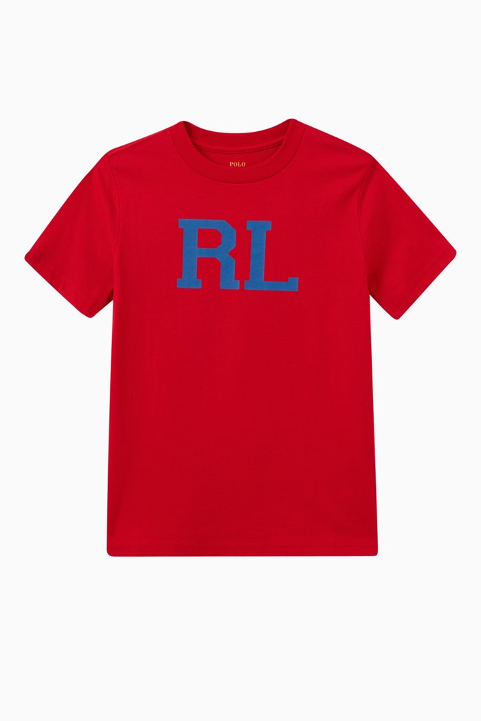 

Logo Print T-shirt in Cotton, Red