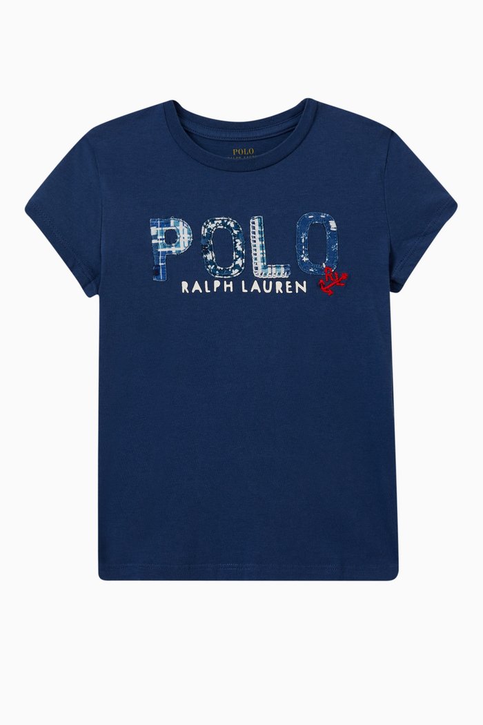 

Logo Print T-shirt in Cotton, Blue
