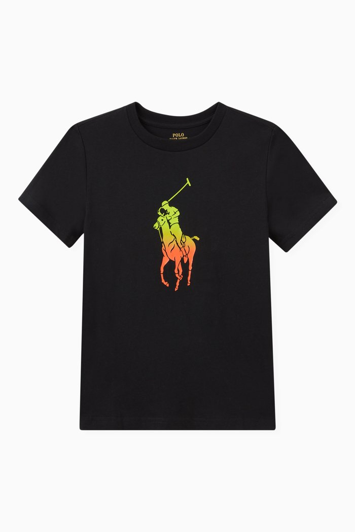 

Ombré Big Pony T-shirt in Cotton, Black