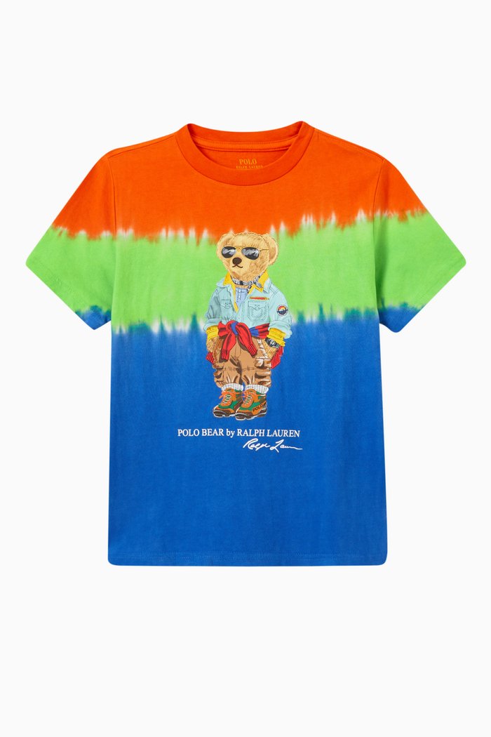 

Polo Bear Print T-shirt in Cotton, Multicolour