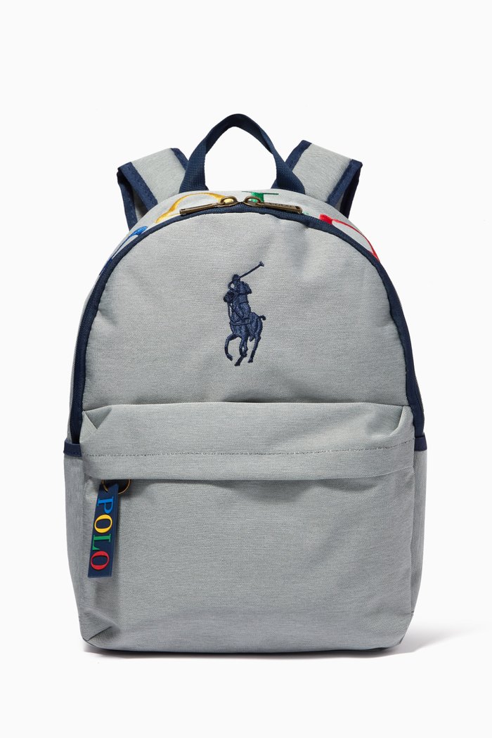 

Logo Backpack in Polyester, Grey