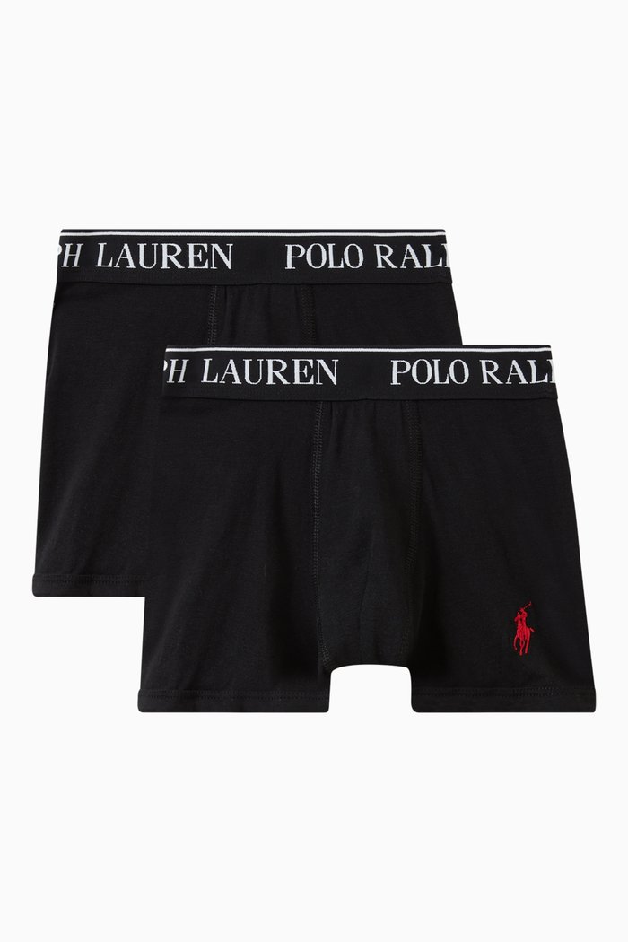 

Logo Boxer Briefs in Cotton Stretch, Set of 2, Black