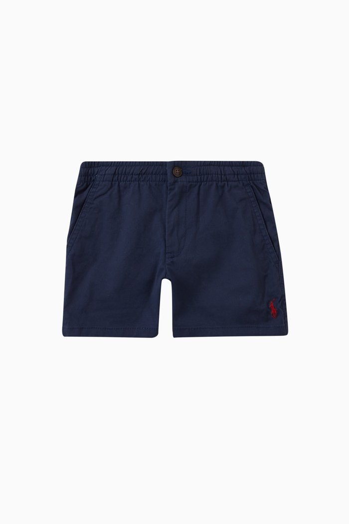 

Prepster Logo Shorts in Flex Abrasion Cotton Twill, Blue