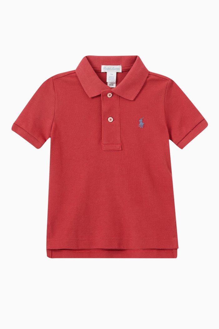

Logo Polo T-shirt in Cotton, Red