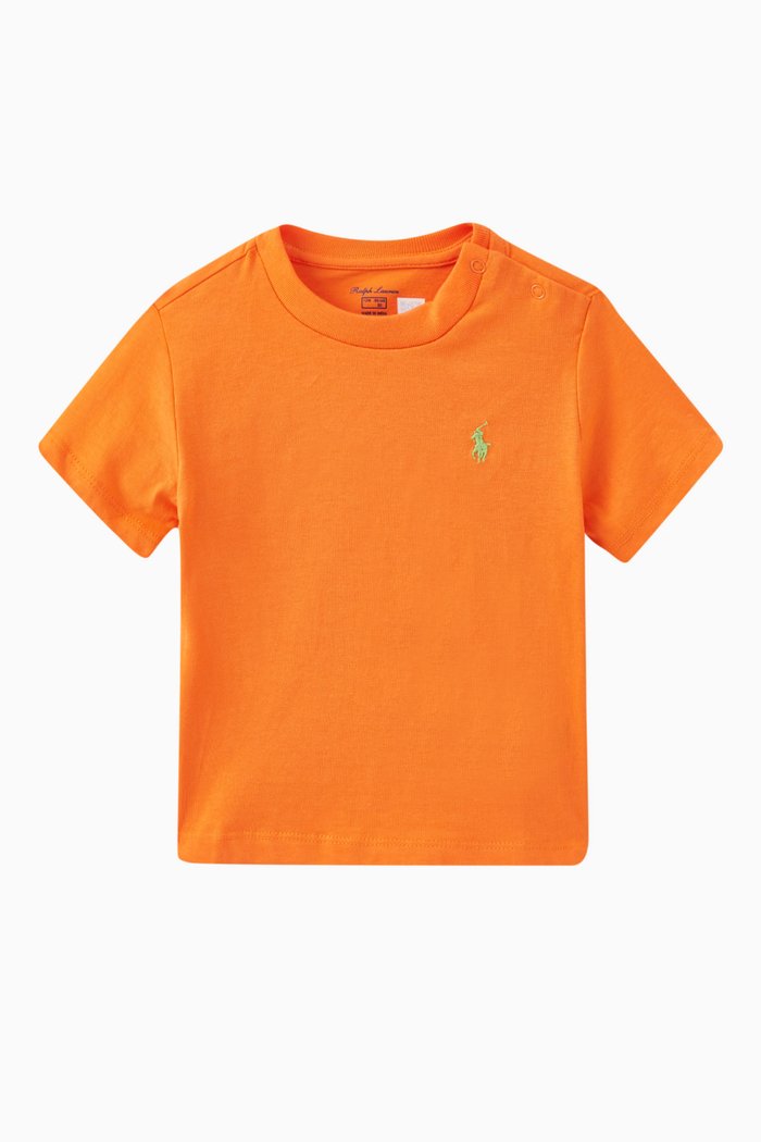 

Embroidered Pony T-shirt in Cotton, Orange