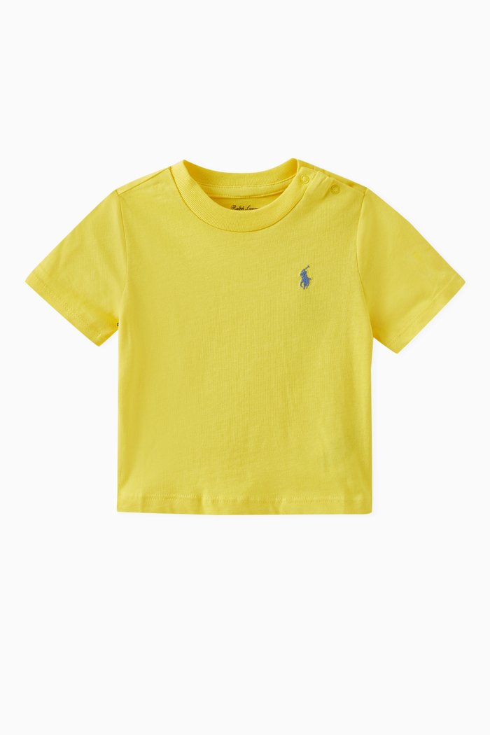 

Logo Detail T-shirt in Cotton, Yellow