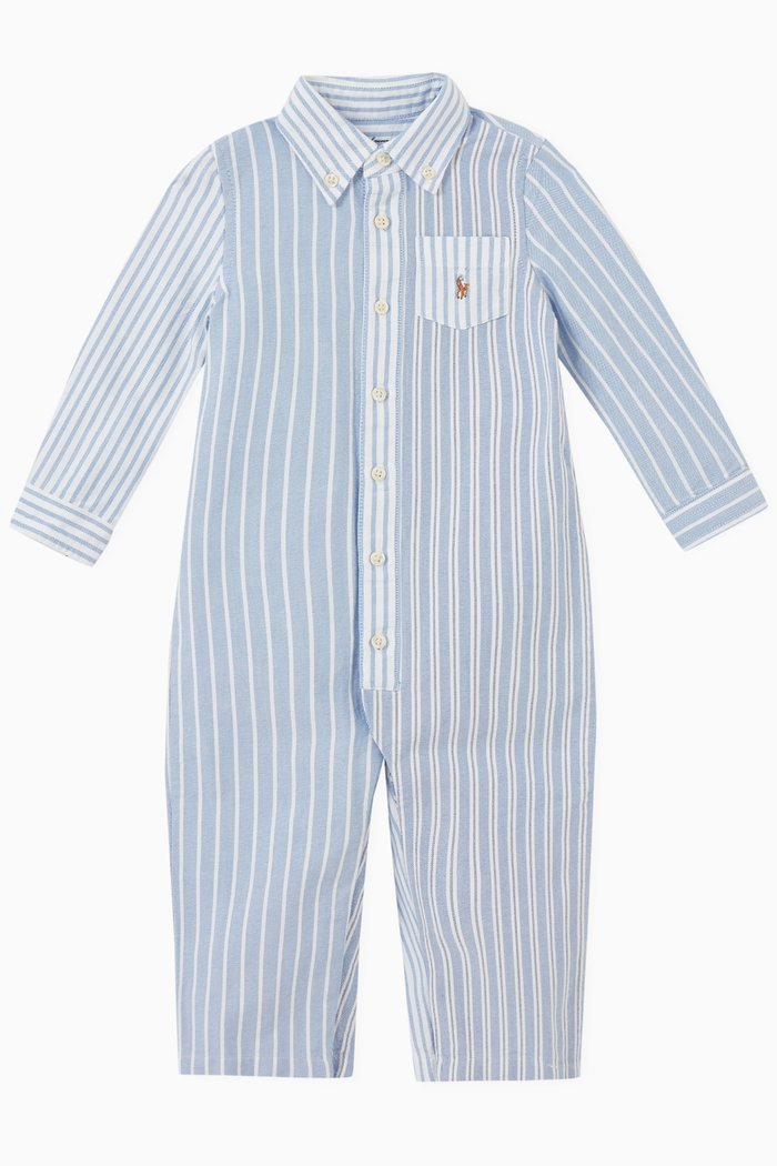 

Kensington Romper in Cotton, Blue