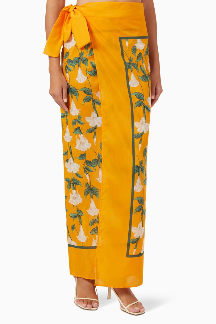 

Lavanda Pareo in Cotton-silk, Orange