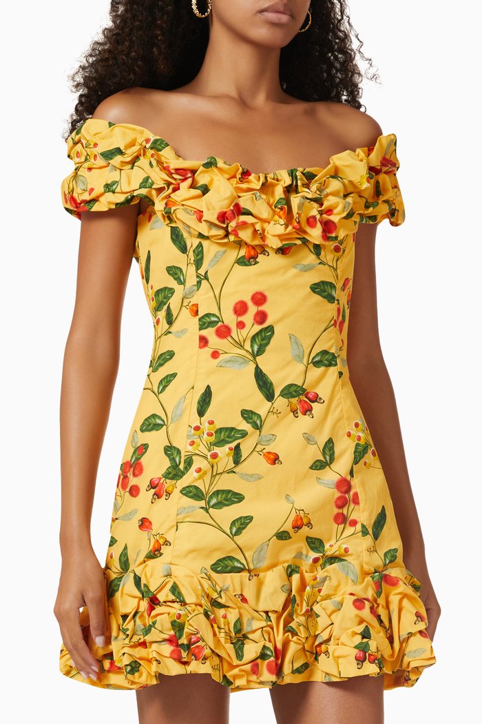 

Jardin Printed Mini Dress in Cotton, Multicolour