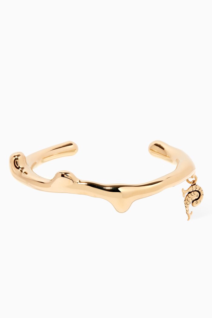 

Aquarius Logo-embossed Bracelet in Metal, Gold