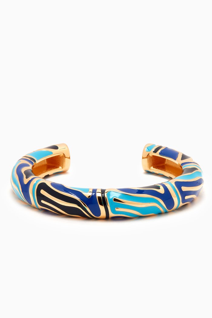 

Marmo Logo-engraved Cuff Bracelet, Blue