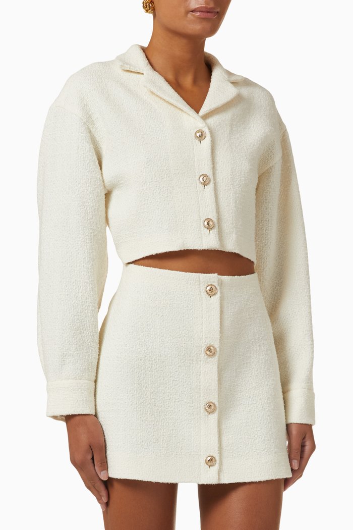 

Raquema Mini Dress in Tweed, Neutral