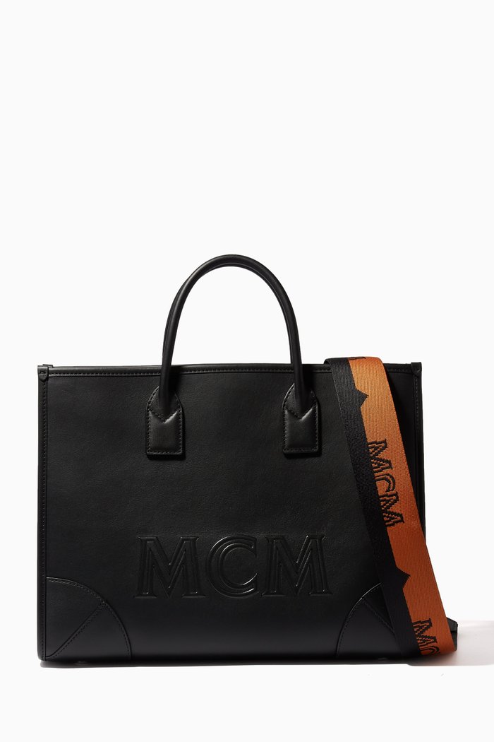 

Large München Tote in Spanish Calf Leather, Black