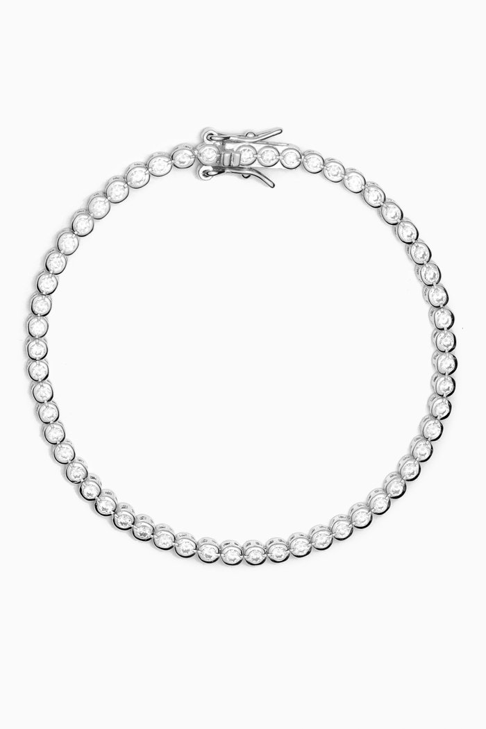 

Bezel Crystal Tennis Bracelet in Sterling Silver