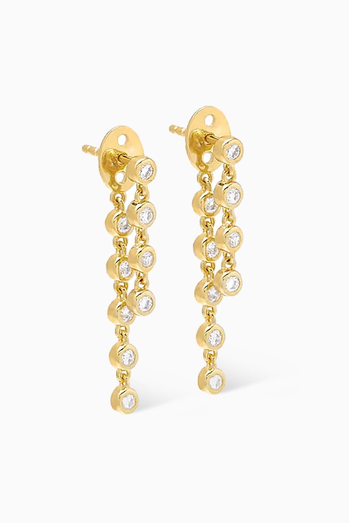 

Chain Drop Earrings in Gold-plated Sterling Silver, Yellow