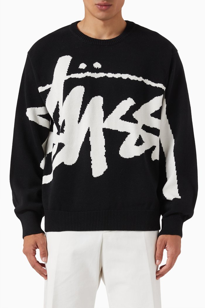 

Stock Sweater in Knit Cotton, Black