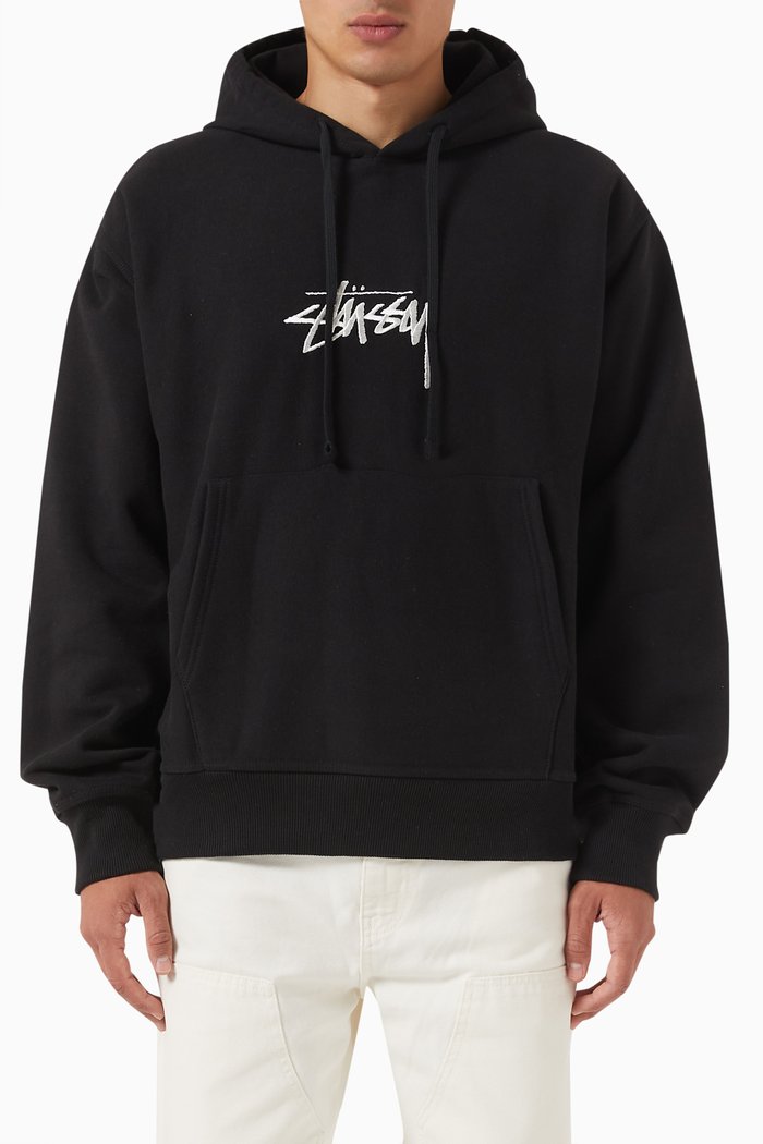 

Oversized Hoodie in Fleece, Black