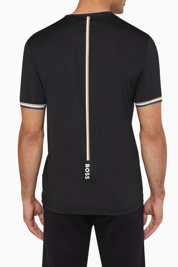 Logo T-shirt in Stretch Jersey, Black