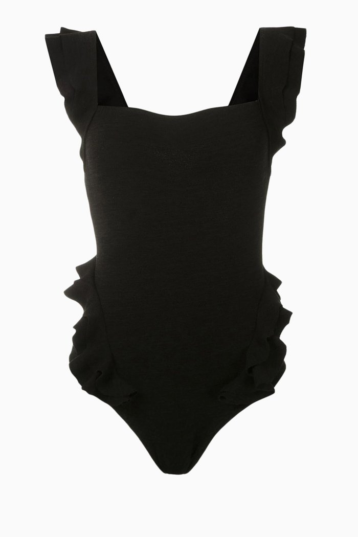 

Barbette One-piece Swimsuit in Stretch Nylon, Black