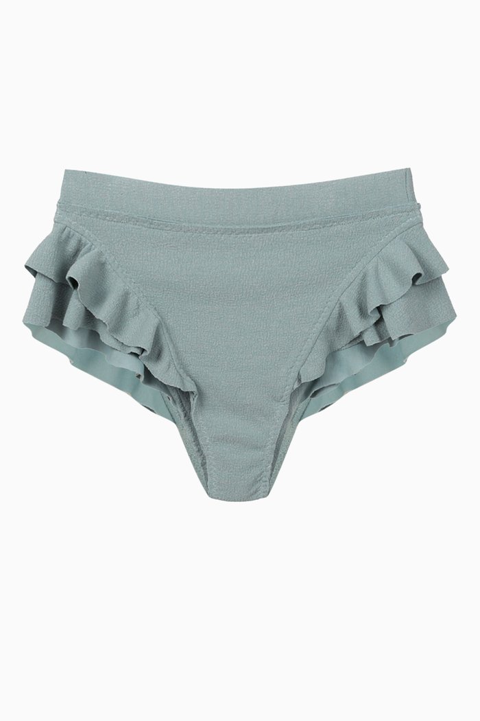 

Turbe High-waist Bikini Bottoms in Stretch Nylon, Blue