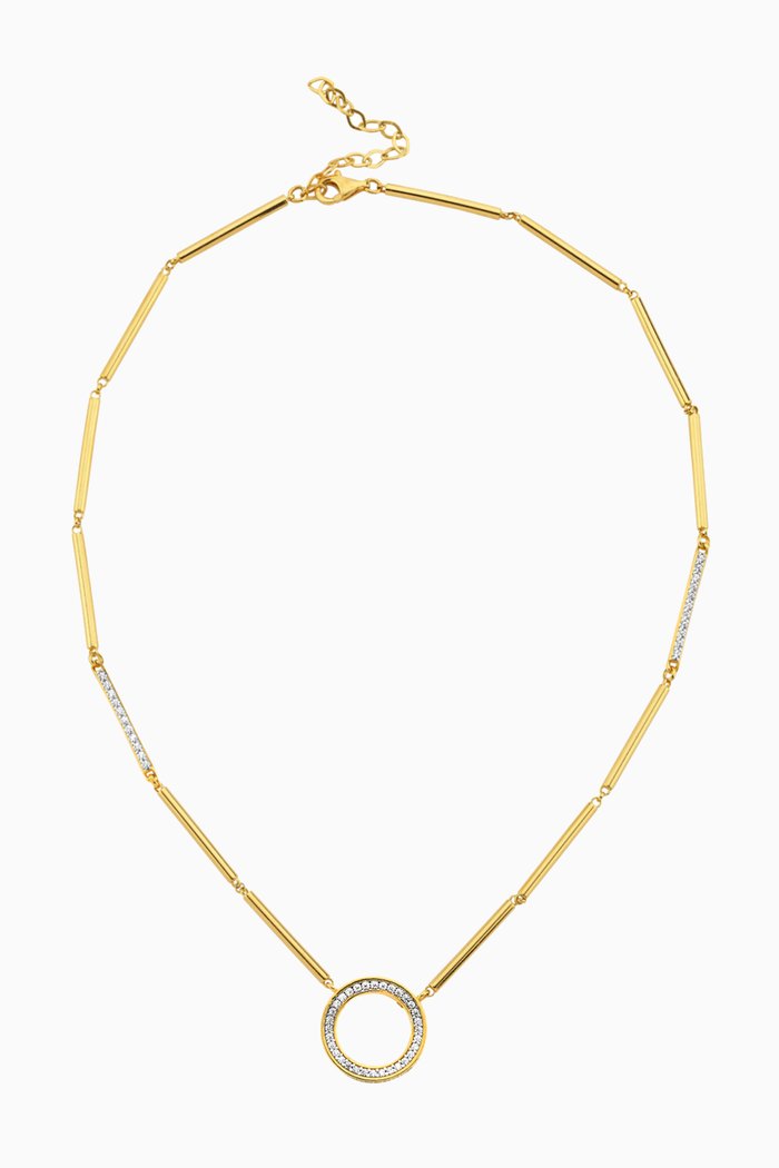 

Glow Show CZ Necklace in 24kt Gold-plated Sterling Silver
