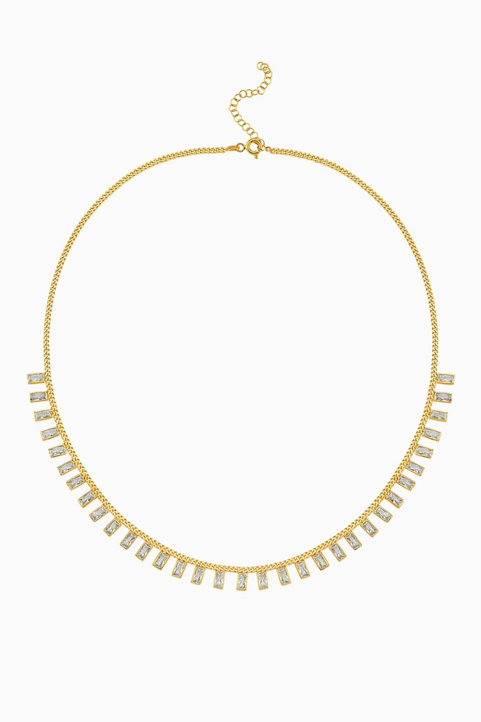 

Vivid Light CZ Necklace in 24kt Gold-plated Sterling Silver