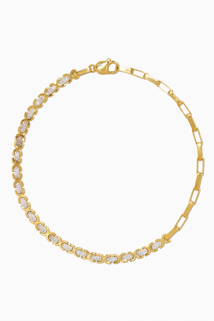 

Locked in Love CZ Necklace in 24kt Gold-plated Sterling Silver
