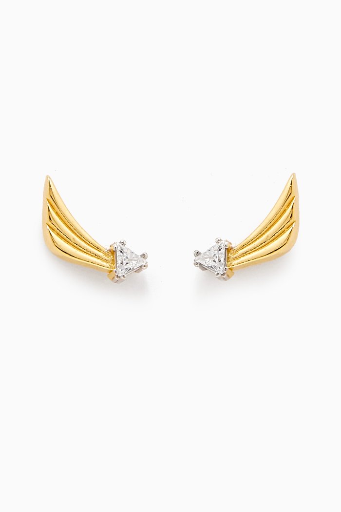 

Enigma Stud Earrings in 24kt Gold-plated Sterling Silver