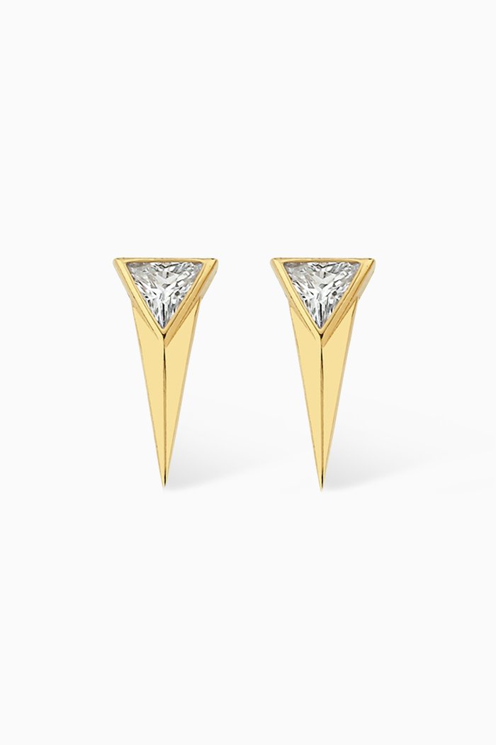 

Luster CZ Stud Earrings in 24kt Gold-plated Sterling Silver