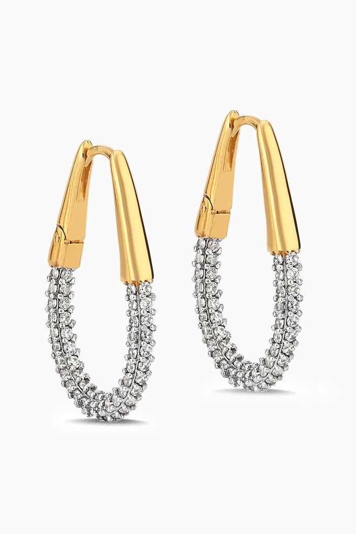 Golden Whisper Hoop Earrings in 24kt Gold-plated Sterling Silver