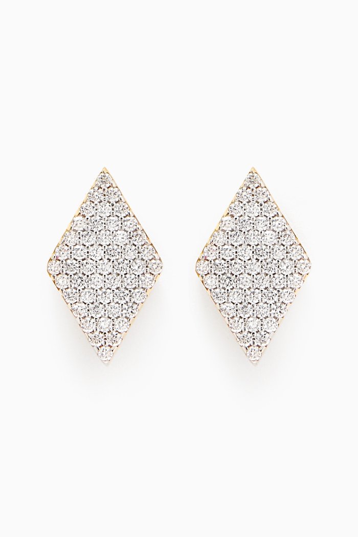 

CZ Pavé Stud Earrings in 24kt Gold-plated Sterling Silver