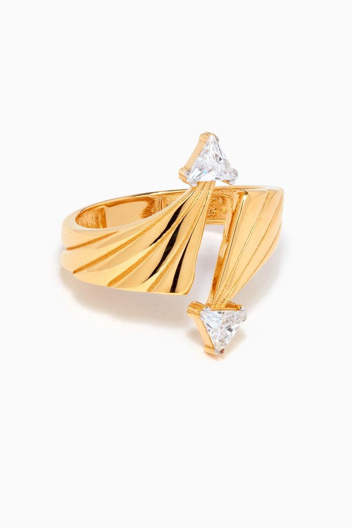 

Golden Flame Ring in 24kt Gold-plated Sterling Silver